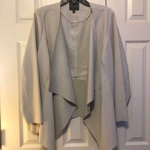 Sleek faux leather lightweight blazer